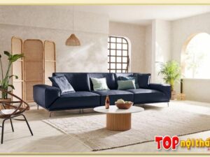 Hình ảnh Góc nghiêng mẫu ghế sofa văng da SofTop-0817