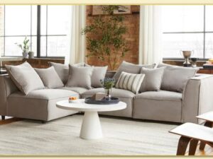 Hình ảnh Kê sofa góc vuông cho phòng khách đẹp Softop-1346