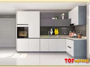 Hình ảnh Tủ bếp đẹp gỗ MDF hiện đại chữ L TBTop-0003