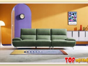 Hình ảnh Chụp chính diện ghế sofa vải nỉ văng 3 chỗ SofTop-0941