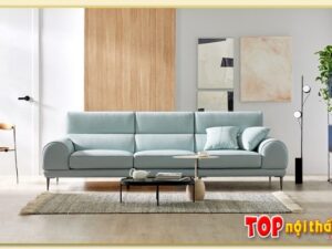 Hình ảnh Chụp chính diện mẫu ghế sofa văng da SofTop-0690