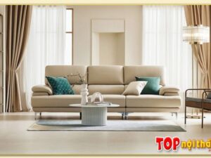 Hình ảnh Chụp chính diện mẫu ghế sofa văng da SofTop-0745