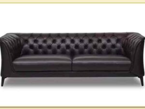 Hình ảnh Chụp chính diện sofa văng da tân cổ điển Softop-1793