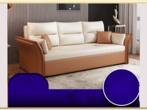 Hình ảnh Kê sofa văng da tay bẻ sát tường phòng khách Softop-1698