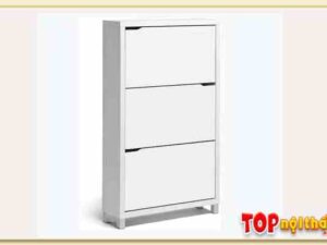 Hình ảnh mẫu tủ giày 3 tầng nhỏ gọn cho gia đình TGDTop-2485