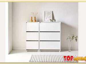 Hình ảnh mẫu tủ giày dép 6 ngăn có khe hở TGDTop-2588