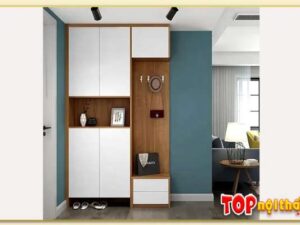 Hình ảnh mẫu tủ giày dép cao kịch trần cho gia đình TGDTop-2473