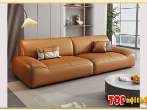 Hình ảnh Sofa văng da màu nâu da bò hot hít Softop-1524