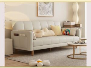 Hình ảnh Sofa văng da nhỏ xinh kê phòng khách tiết kiệm diện tích Softop-1706