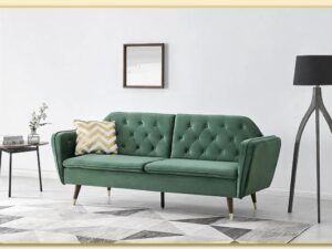 Hình ảnh Sofa văng tân cổ điển màu xanh Softop-1246