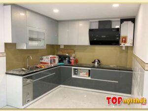 Hình ảnh Tủ bếp đẹp Melamine kiểu dáng hiện đại TBTop-0005