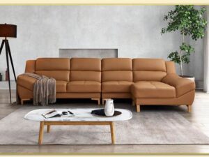 Hình ảnh Bài trí ghế sofa góc da dạng chữ L Softop-1598