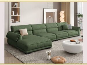 Hình ảnh Bài trí ghế sofa góc nỉ chữ L cỡ lớn sát tường Softop-1750