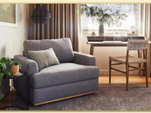 Hình ảnh Bài trí sofa đơn bọc nỉ trong phòng khách Softop-1343