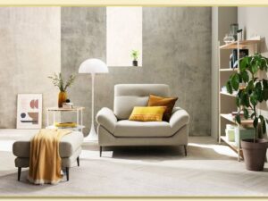 Hình ảnh Bài tri sofa đơn nỉ trong phòng khách Softop-1051