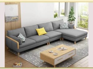 Hình ảnh Bài trí sofa góc nỉ kích thước lớn trong phòng khách Softop-1811