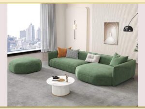 Hình ảnh Bài trí sofa góc bải nỉ kiểu mới trong không gian Softop-1736