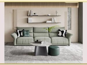 Hình ảnh Bài trí sofa văng nỉ dáng tay bẻ trong phòng khách Softop-1740