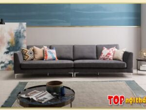 Hình ảnh Chụp chính diện ghế sofa văng nỉ đẹp Softop-1065