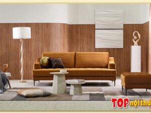 Hình ảnh Chụp chính diện mẫu ghế sofa văng nỉ Softop-1008