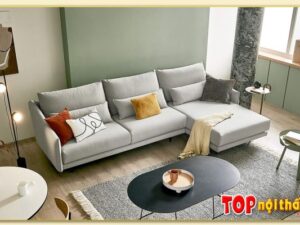 Hình ảnh Chụp góc nghiêng mẫu ghế sofa góc chữ L đẹp SofTop-0937