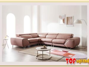 Hình ảnh Ghế sofa da góc chữ L sang trọng SofTop-0886