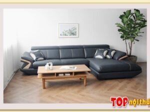 Hình ảnh Ghế sofa da góc đẹp sang trọng SofTop-0889