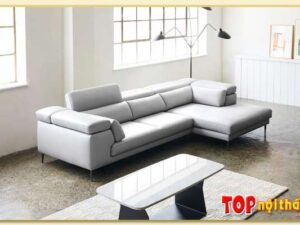 Hình ảnh Ghế sofa góc da đẹp hiện đại SofTop-0851