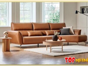 Hình ảnh Ghế sofa góc L hơi vát đẹp độc đáo SofTop-0747