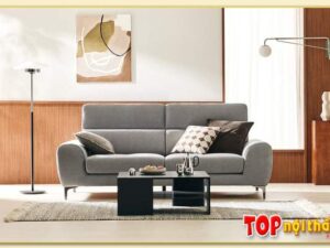 Hình ảnh Ghế sofa văng nỉ 2 chỗ ngồi chụp chính diện SofTop-0972