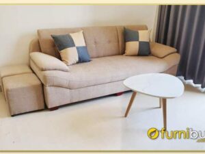 Hình ảnh Ghế sofa văng nỉ 3 chỗ ngồi kê phòng khách nhỏ SofTop-0099A