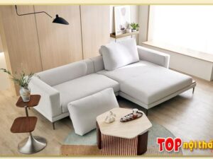 Hình ảnh Góc nghiêng ghế sofa chữ l bọc vải nỉ SofTop-0945