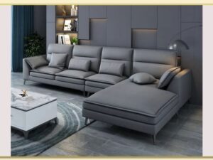 Hình ảnh Kê sofa góc chữ L bọc da trong phòng khách đẹp Softop-1642