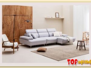 Hình ảnh Mẫu ghế sofa góc chữ L tựa đầu gật gù SofTop-0885