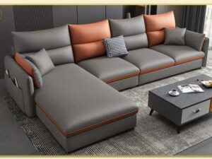 Hình ảnh Mẫu ghế sofa góc chữ L bọc da đẹp Softop-1581