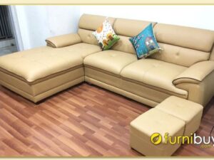 Hình ảnh Sofa chung cư chất liệu da đẹp hiện đại và sang trọng SofTop-0152