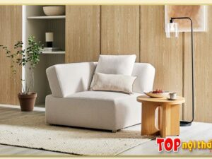 Hình ảnh Sofa đơn bọc vải nỉ phối trong không gian nội thất SofTop-0960