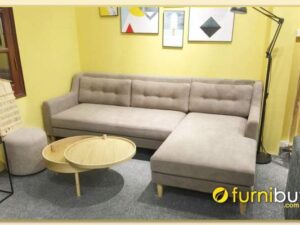 Hình ảnh Sofa góc chữ L chất liệu nỉ kiểu dáng tay thon gọn SofTop-0170