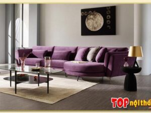 Hình ảnh Sofa nỉ đẹp hiện đại phối trong không gian SofTop-0988