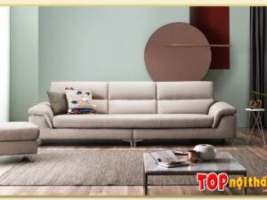 Hình ảnh Sofa văng bọc nỉ đẹp chụp chính diện Softop-1049