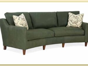 Hình ảnh Sofa văng dáng cong tròn bọc nỉ đẹp hiện đại Softop-1443