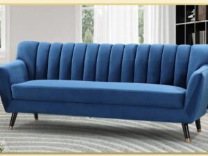 Hình ảnh Sofa văng nỉ vải màu xanh hiện đại Softop-1200