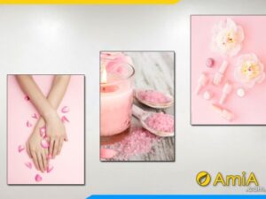 Tranh ghép bộ 3 tấm trang trí không gian Spa tuyệt đẹp AmiA 4004112024