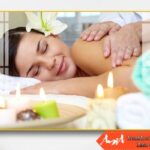 Tranh treo tường Spa hình ảnh cô gái đang được massage body AmiA 0903252024