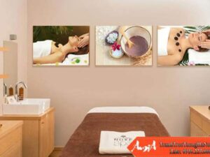 Tranh treo tường bộ 3 tấm trang trí quán Spa AmiA 0904042024