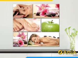 Tranh treo tường Spa ghép bộ 6 tấm AmiA 2503272024