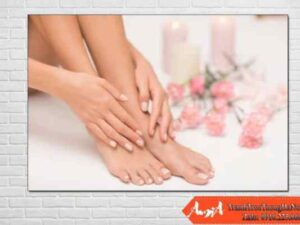 Tranh treo tường Spa hình ảnh đôi tay, chân đẹp AmiA 2703282024